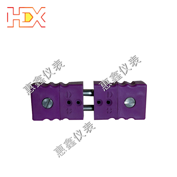 E型紫色热电偶大扁插头